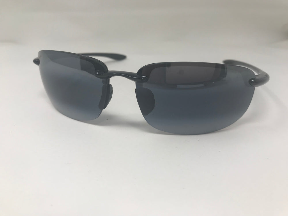 New Maui Jim Ho'okipa Rectangular Sunglasses Black Includes Case and Bag