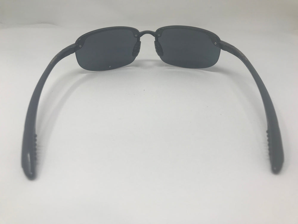 New Maui Jim Ho'okipa Rectangular Sunglasses Black Includes Case and Bag