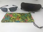 New Maui Jim Ho'okipa Rectangular Sunglasses Black Includes Case and Bag