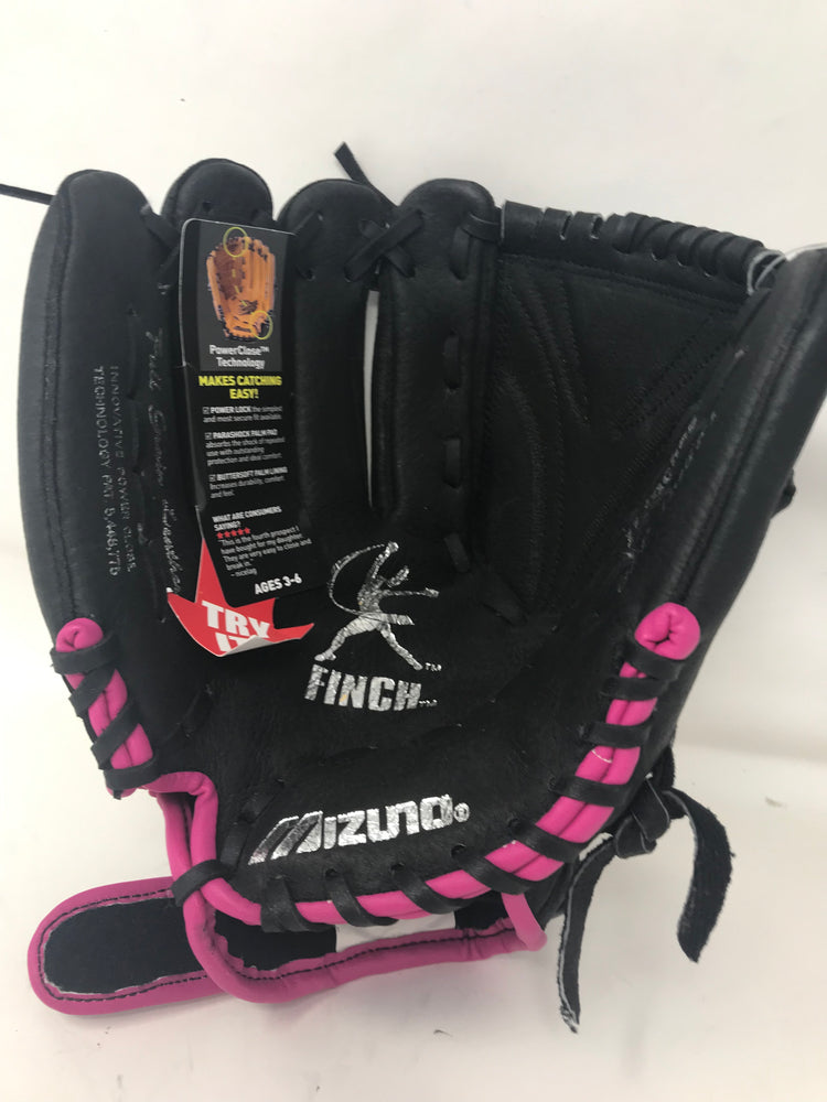 New Mizuno GPP1105F1 Finch Prospect LHT Glove Youth Softball 11" Black/Pink