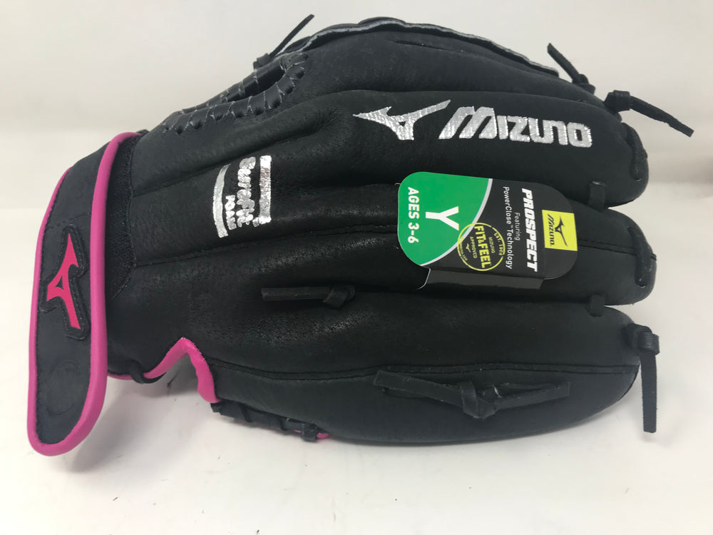 New Mizuno GPP1105F1 Finch Prospect LHT Glove Youth Softball 11" Black/Pink