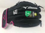 New Mizuno GPP1105F1 Finch Prospect LHT Glove Youth Softball 11" Black/Pink