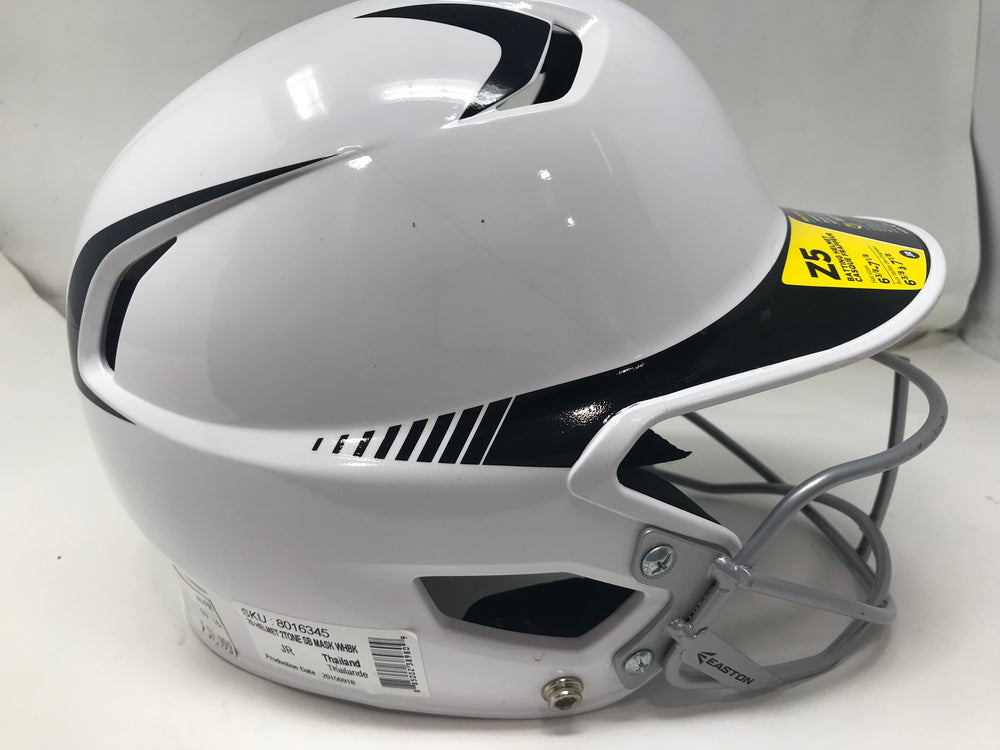 New. Other Easton Junior Z5 2Tone Batters Helmet with SB Mask Size 6 3/8 - 7 1/8 Wh/Blk
