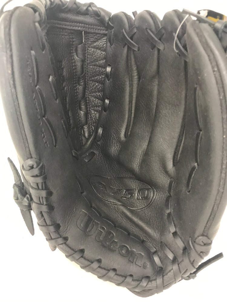 New Wilson A750 Dual Hinge 12.5In RHT Black Baseball Glove