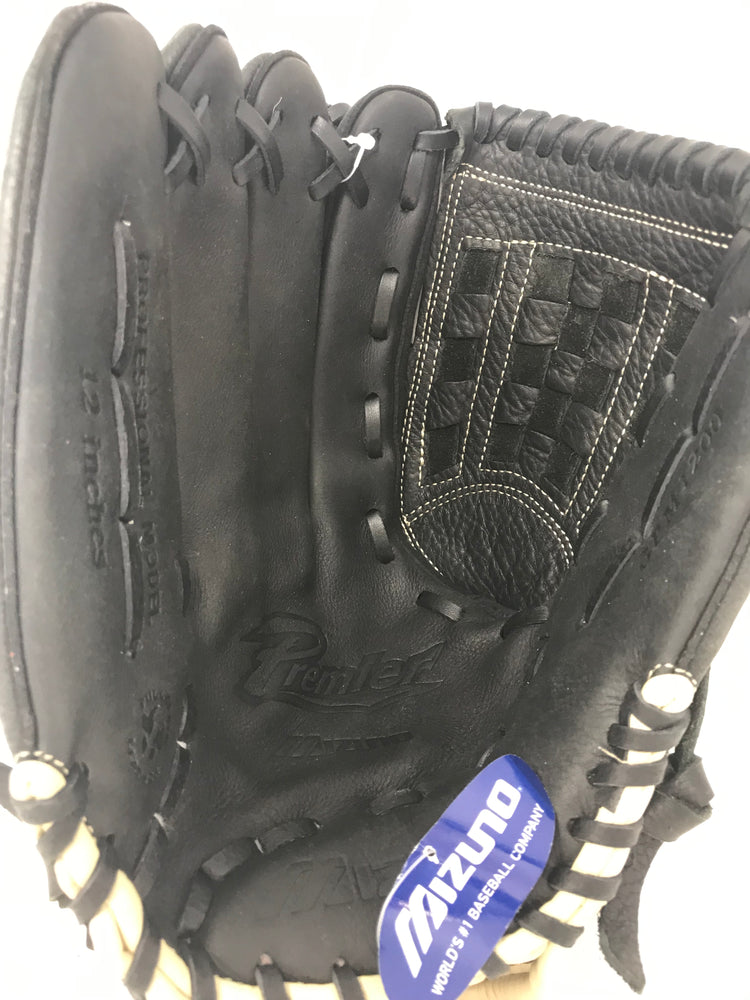 New Mizuno GPM 1200 Premier Baseball Glove Series LHT Blk/Gray 12 In Baseball