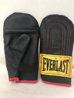 New Everlast Advanced Everhide Leather Speed Bag Gloves for Youth OSFA Black/Red
