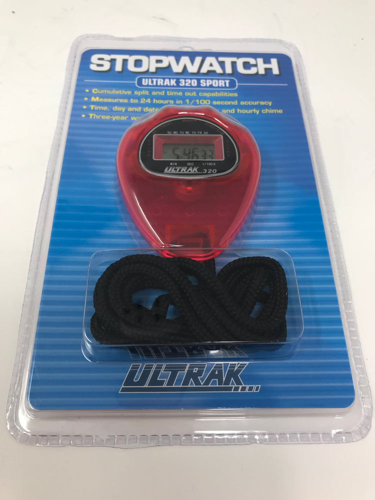 New Red Ultrak 320 Sport Economy Timer Stopwatch Time and Date Settimgs