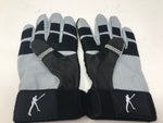 New DeMarini Geko Batting Gloves w/Bat Grip Youth Medium Gray/Black