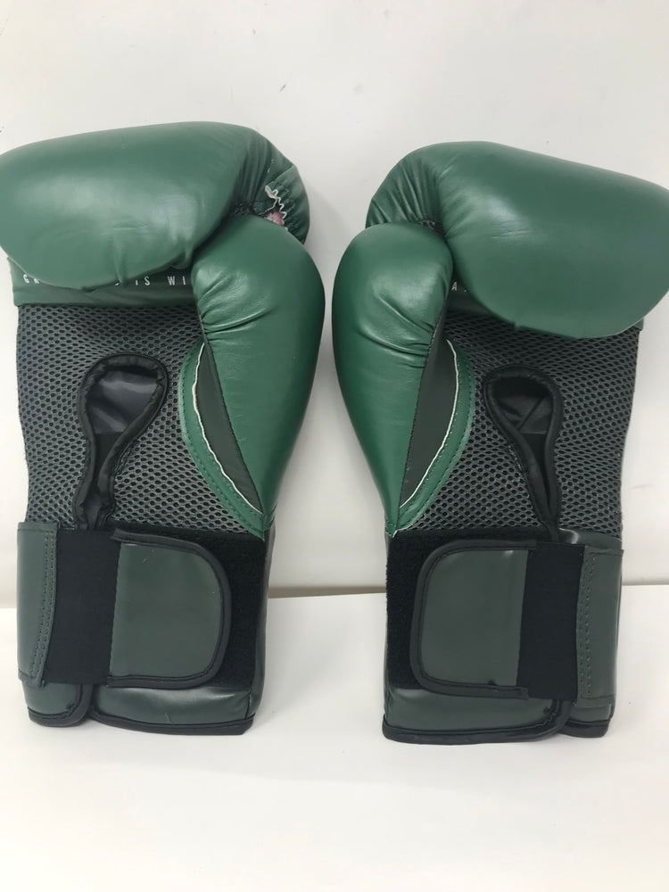 Used Everlast Elite V2 Training Glove 14oz Green/White (pair)