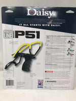 New Daisy P51 Slingshot Black/Yellow Includes Extra Band and Ammo