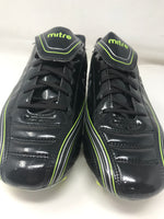 New Mitre Vahala II Soccer Cleat Adult Size 13 Black/Green/Silver