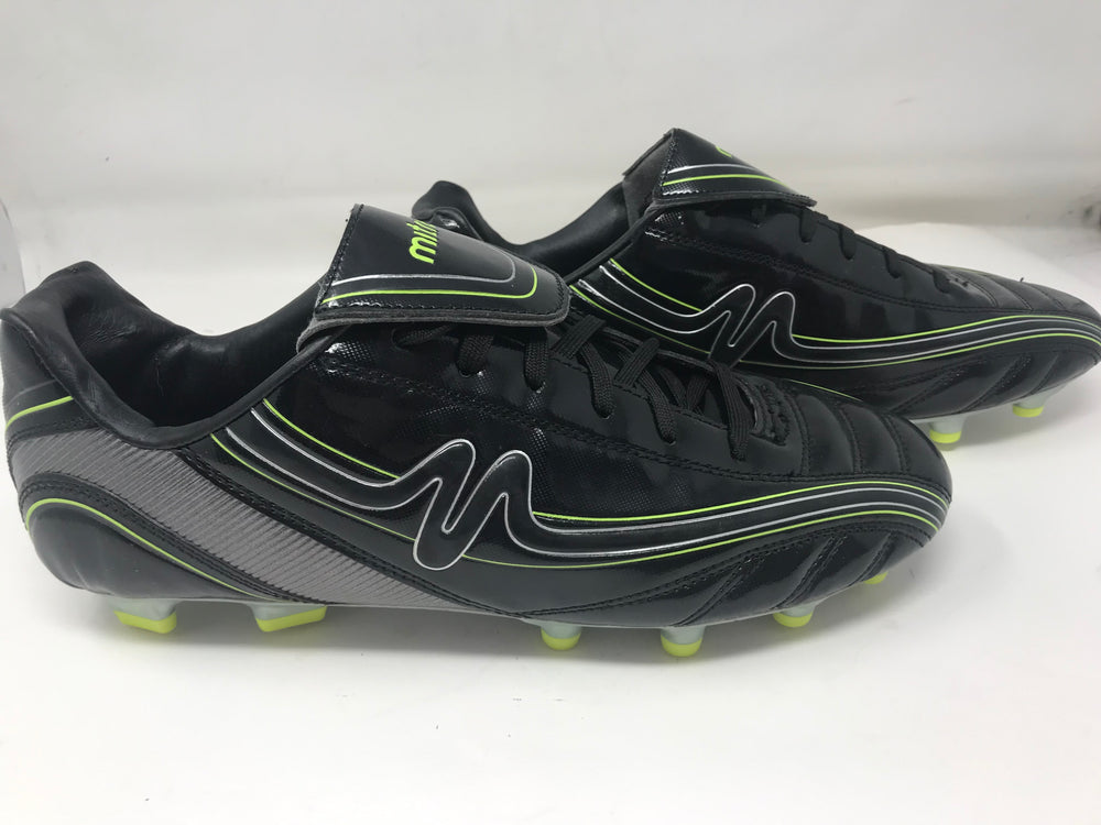 New Mitre Vahala II Soccer Cleat Adult Size 13 Black/Green/Silver