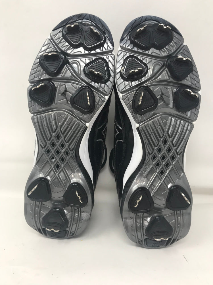 New Mizuno Men's 9 Spike Classic G5 Mid Baseball Cleat Men 12 Black/Black