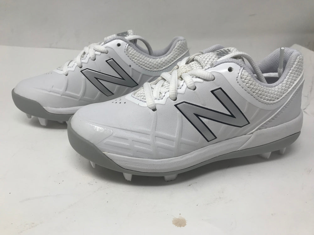 New New Balance Kids' 4040 V5 Molded Baseball Shoe Kids 12 White/Gray