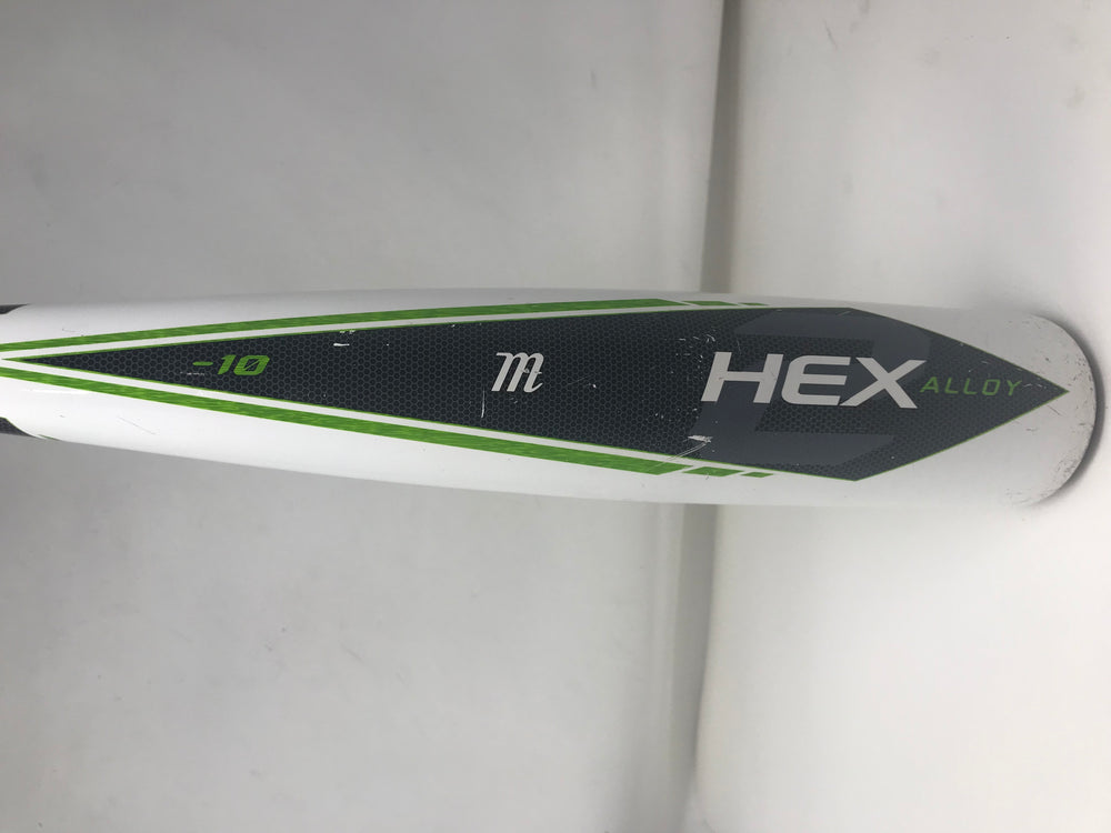Used Marucci MSBHA2X10 28/18 2 3/4" Hex Alloy Senior League Baseball Bat White