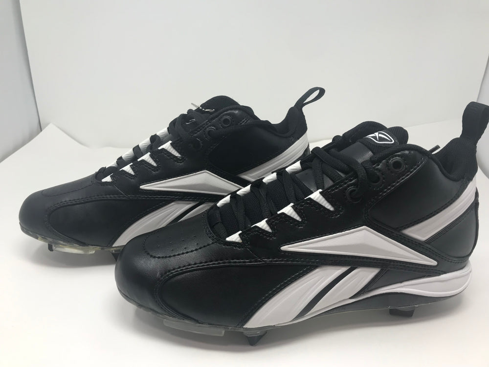 New Reebok Vero FL CU Mid Mens 8.5 Black/White Baseball Molded Cleats