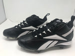 New Reebok Vero FL CU Mid Mens 8.5 Black/White Baseball Molded Cleats
