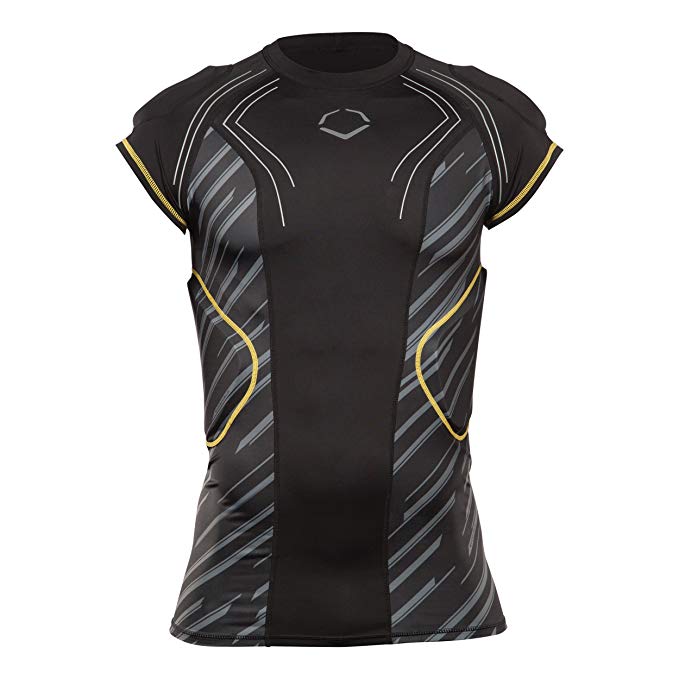 New Evoshield Custom Tech EvoAlpha Football Rib Shirt Adult X-Large Black/Gray