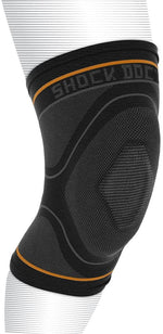 New Shock Doctor Adult Large Compression Knit Gel Support Knee Sleeve Black