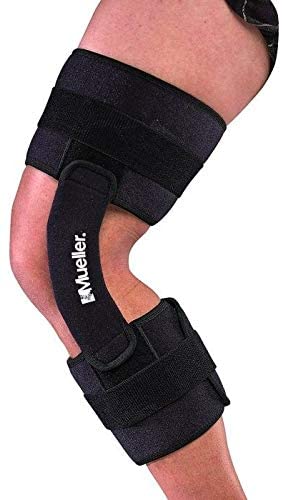 New Other Mueller 2100 Hinged Knee Brace, Black, Adult OSFM Lineman Knee Brace