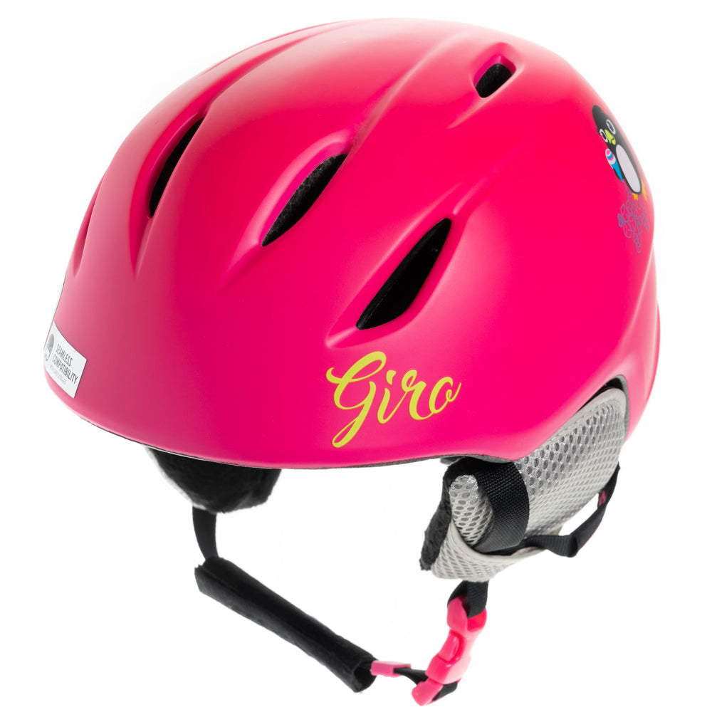 New Other Giro Launch Kids Snow Helmet Matte Bright Pink Penguin