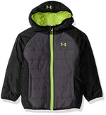 New Under Armour Boys' Tuckerman Puffer Jacket Graphite/Green Youth Size 6