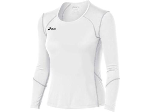 New ASICS Women's Volleycross Quick-Dry Long Sleeve Top Medium White/Gray