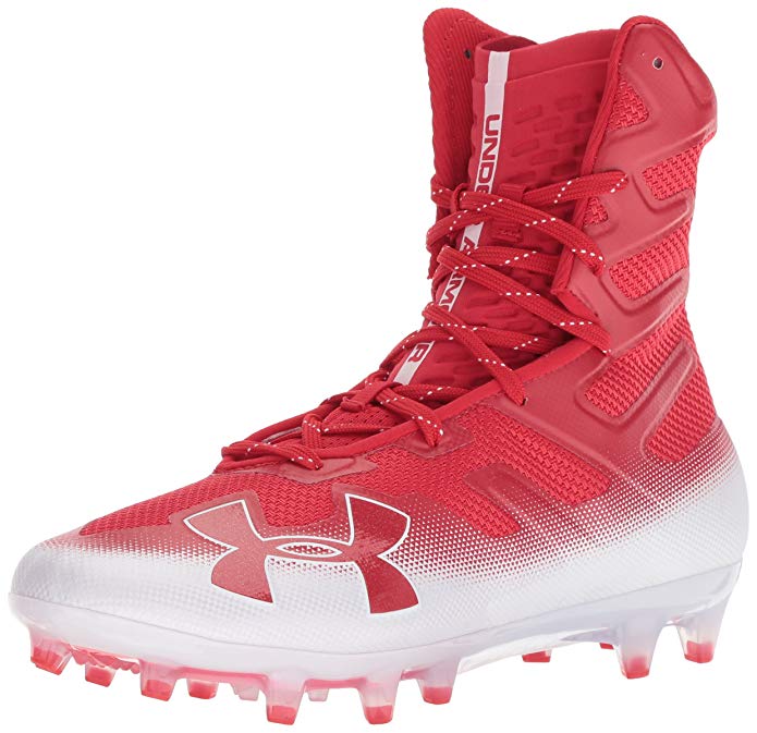 New Under Armour Highlight Mc Molded Football Cleat Mens Size 11 Red/White