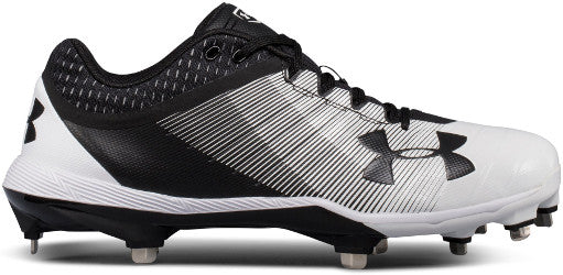 New Under Armour Men's 12.5 Yard Low DT Baseball Metal Cleats Black/White