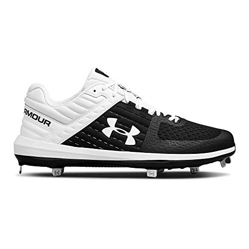 New Under Armour Yard Low ST Mens Size 9.5 Black/White Baseball Cleats