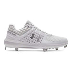 New Under Armour Yard Low ST Mens Size 8 White/White Baseball Cleats