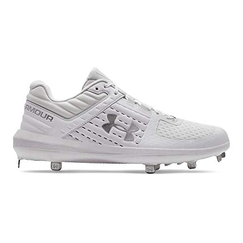 New Under Armour Yard Low ST Mens Size 13 White/White Baseball Cleats