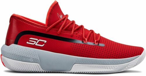New Under Armour SC 3Zero3 Men's Basketball Shoe Red/Gray/White Size 5.5