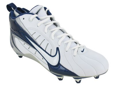 New Nike Super Speed D 3/4 Mens 12.5 White/Navy Football Cleats 313287 011