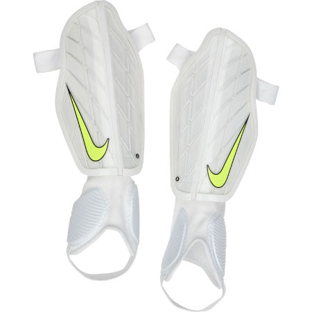 New Nike Attack Stadium Youth White/Yellow Shin Guard Youth Large