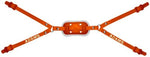 New Adams USA GEL-25-4D 4-Point High Football Chin Strap with D-Rings Orange