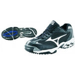 New Mizuno Speed Trainer G3 Switch 320375 Mens 9.5 Baseball Shoes Black/Wht Turf
