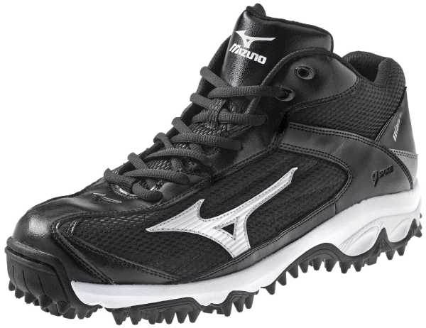 New Mizuno Men s 9 Spike Blast 2 Mid Baseball Cleat Men s 9.5 Black Wh PremierSports