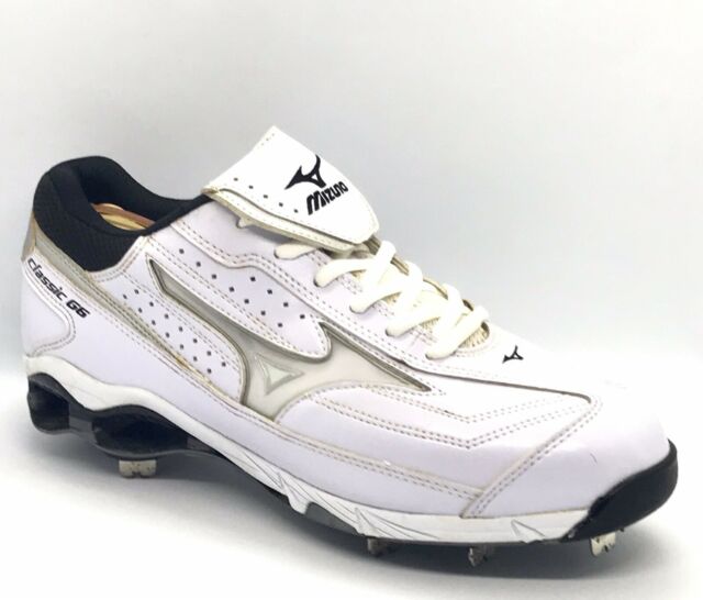 New Mizuno 9 Spike Classic G6 Mid switch Mens 13 Baseball Cleats White/Black