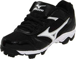 New Mizuno Franchise 6 320399 Size Youth 2 Baseball Cleats Black/White