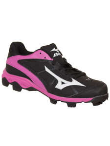 New Mizuno Advanced Finch Franchise 6 320513 Women 6.5 Softball Cleat Black/Pink