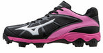 New Mizuno Advanced Youth Finch Franchise 6 Youth 4.5 Softball Cleats Blk/Pnk