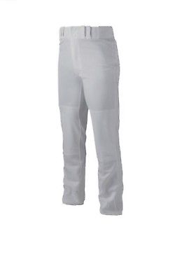 New Mizuno 350008 Adult X-Large Elastic Bottom Gray Baseball Pants