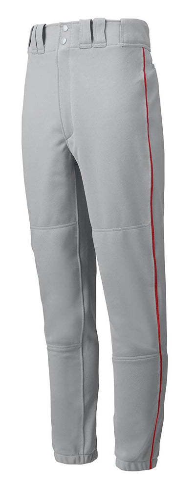 New Mizuno Premier Piped Baseball Pant 350148 Mens X-Large Gry/Red Baseball