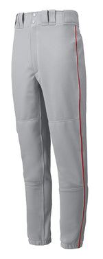 New Mizuno Premier Piped Baseball Pant 350148 Mens X-Large Gry/Red Baseball