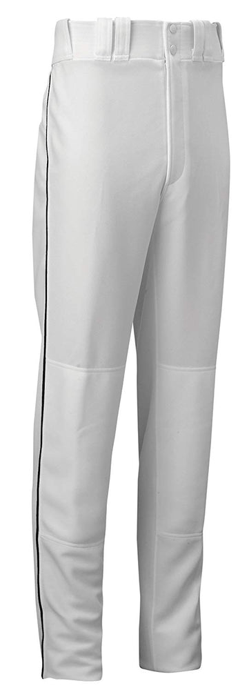 New Mizuno Youth Full Length Select Piped Baseball Pant (White/Navy, XX-Large)