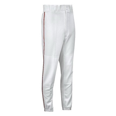 New Mizuno Select 350310.0010 Baseball Premier Pants Youth XXX-Large White/Red