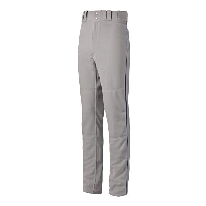 New Mizuno Adult Men's Premier Pro Piped G2 Baseball Pant Gray/Navy 350387.9151
