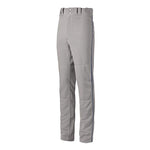 New Mizuno Adult Men's Premier Pro Piped G2 Baseball Pant Gray/Navy 350387.9151