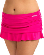 New Dolfin Women's Large AQUASHAPE Ruched Swim Skirt Pink